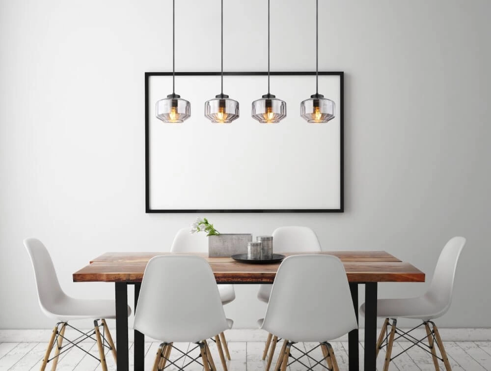 Hanglamp Christiana 4-lichts zwart Globo 9007371444359