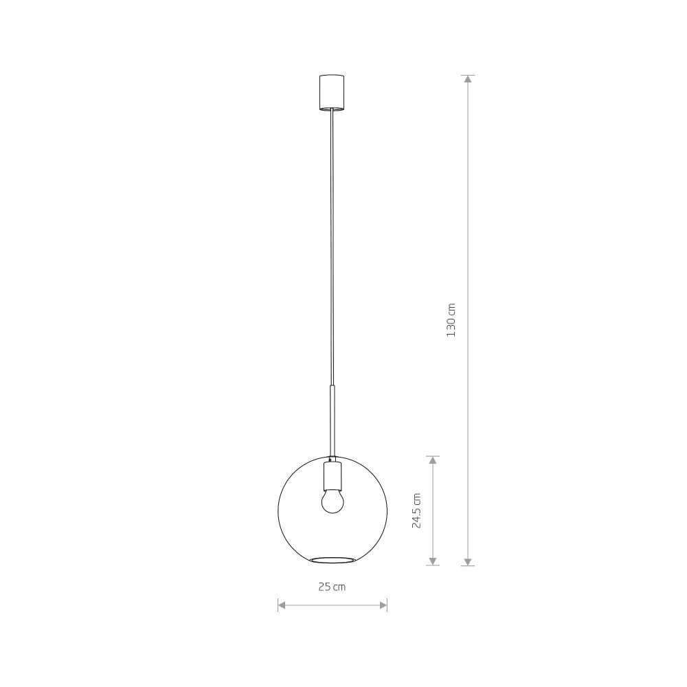 Glazen bollamp Sphere Ø 25cm Lyora 5903139785099