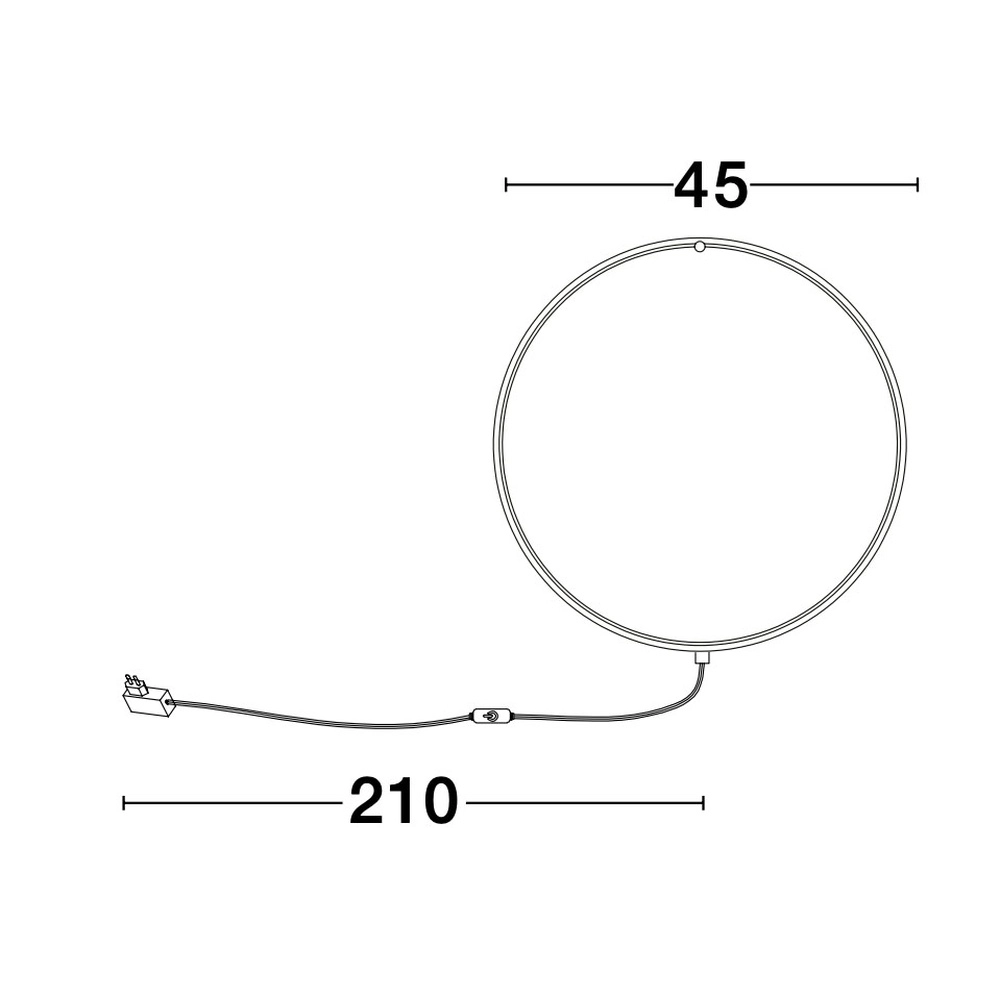 Vloerlamp Ring zwart Ø 45cm Lyora 5212017428134