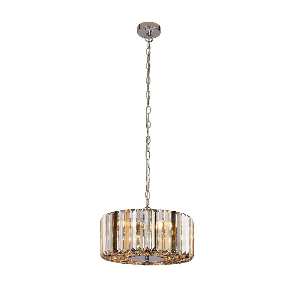 Hanglamp Chapeau 35cm chroom met kristalglas