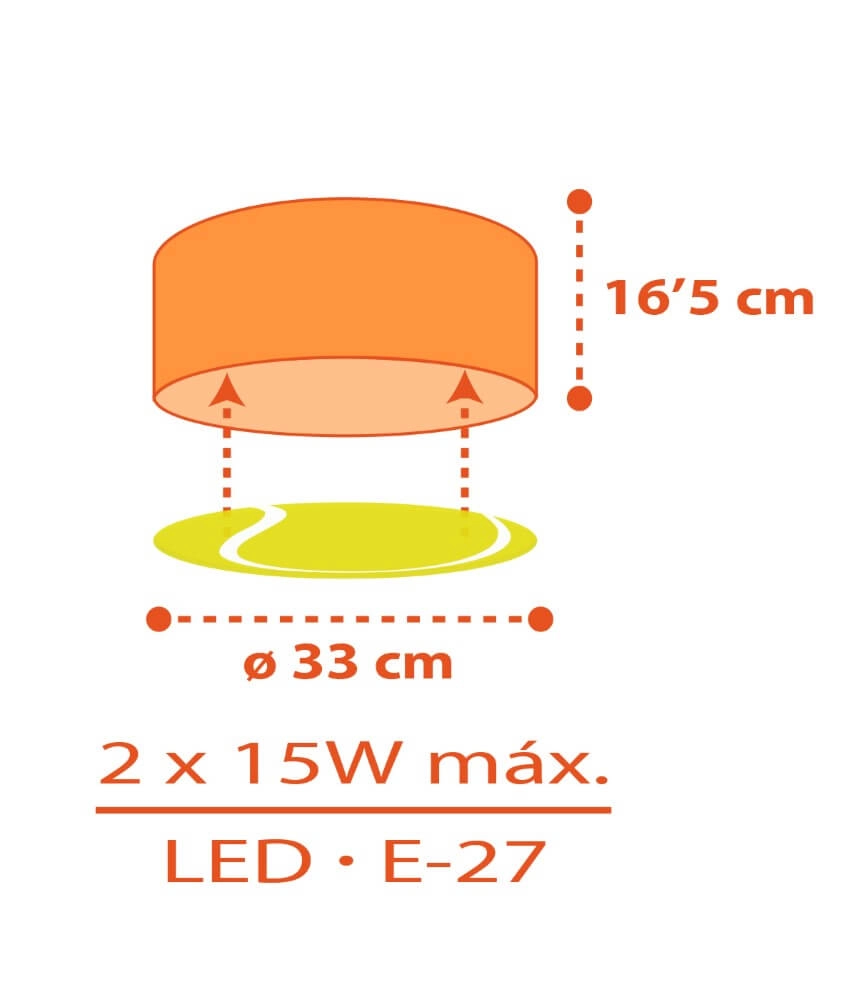 Kinderkamer plafondlamp Tennis Dalber 8420406417561
