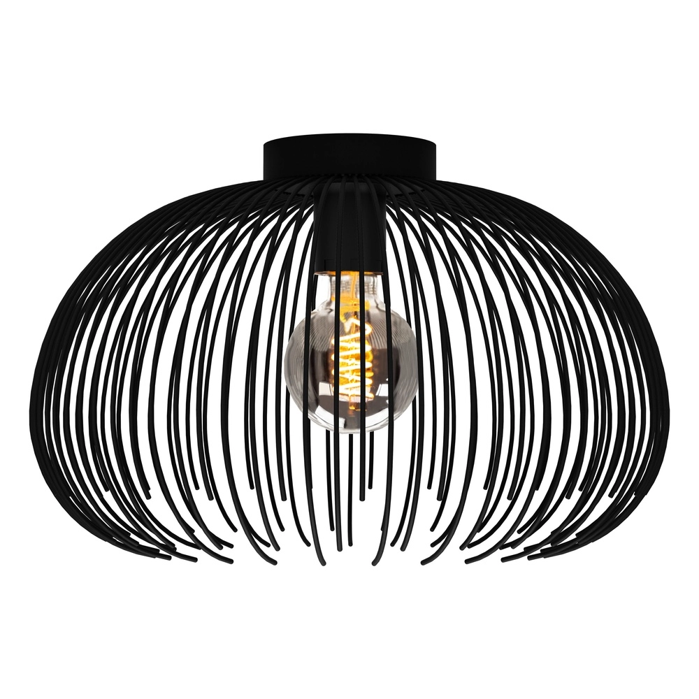 Zwarte plafondlamp Alhabia Ø 38,5cm - 1x E27
