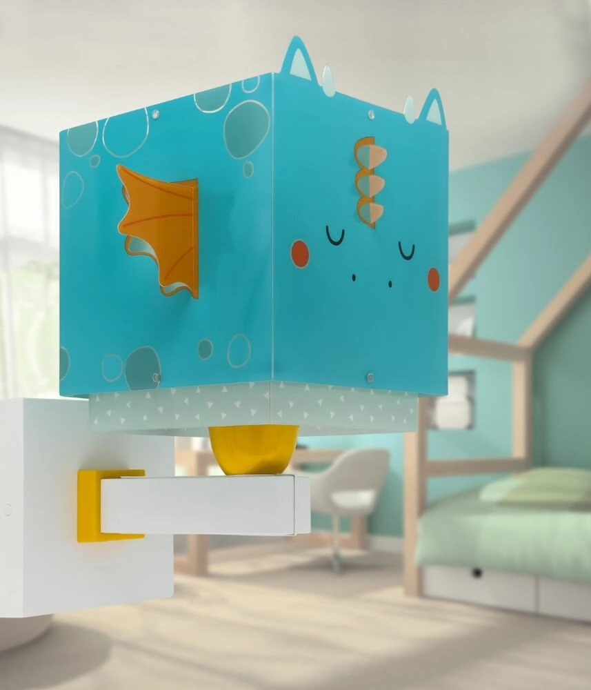 Design wandlamp Little Dragon blauw met wit Dalber 8420406643892