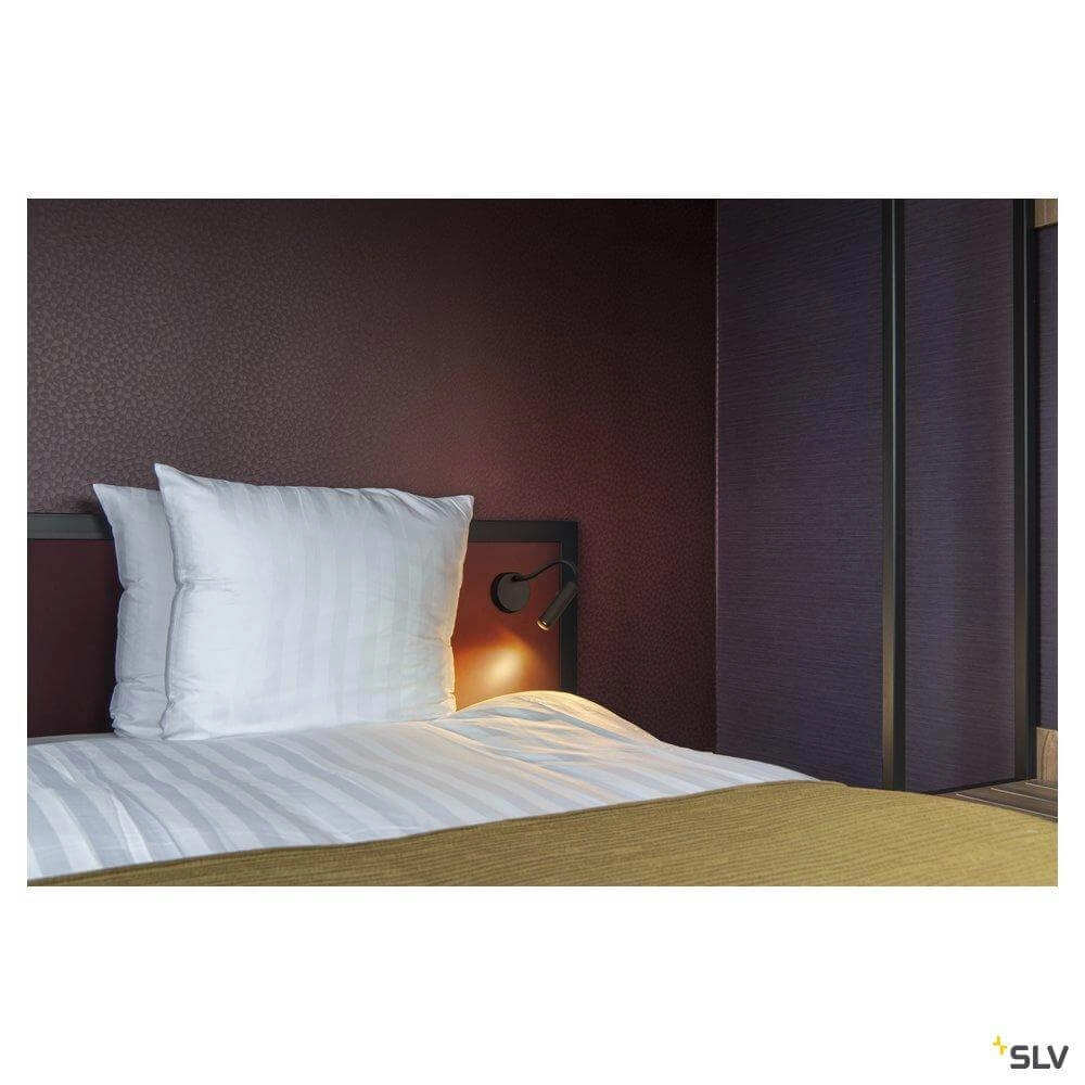 Flexibele bed lamp Karpo Goose zwart SLV 4024163262354