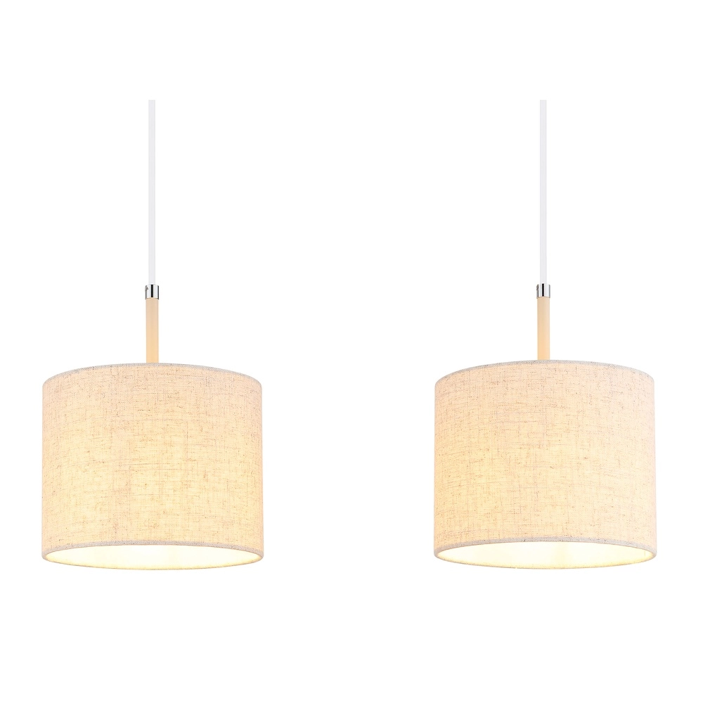 3-lichts hanglamp Deleon zand bruin recht Globo 9007371578900