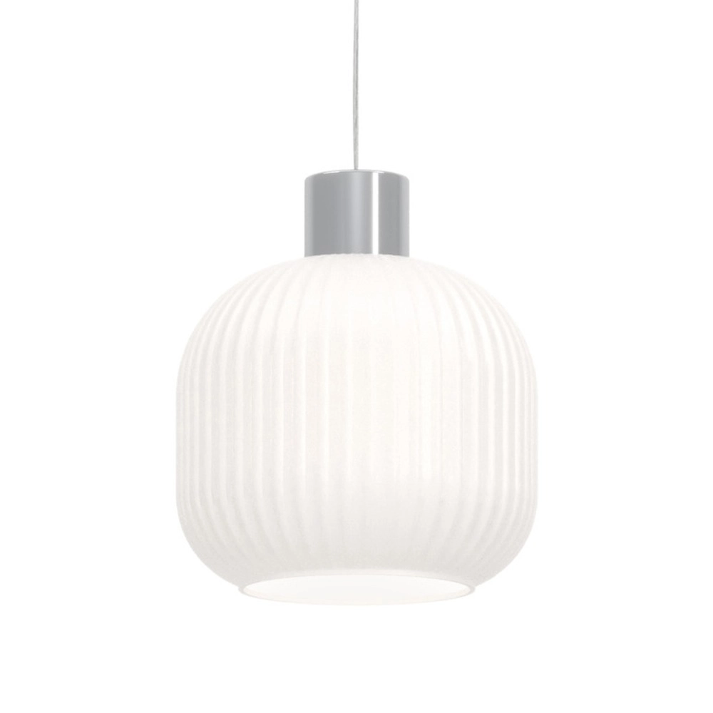 Design hanglamp Dasmina chroom met wit Ø 20cm
