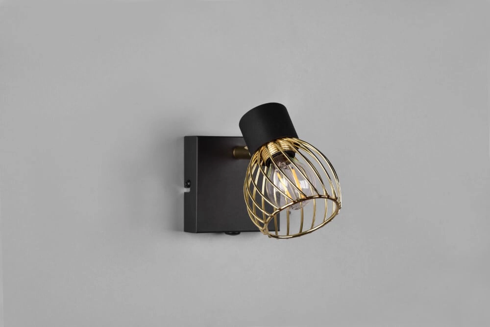 Design wandlamp Ardon zwart met goud Trio 4017807560886