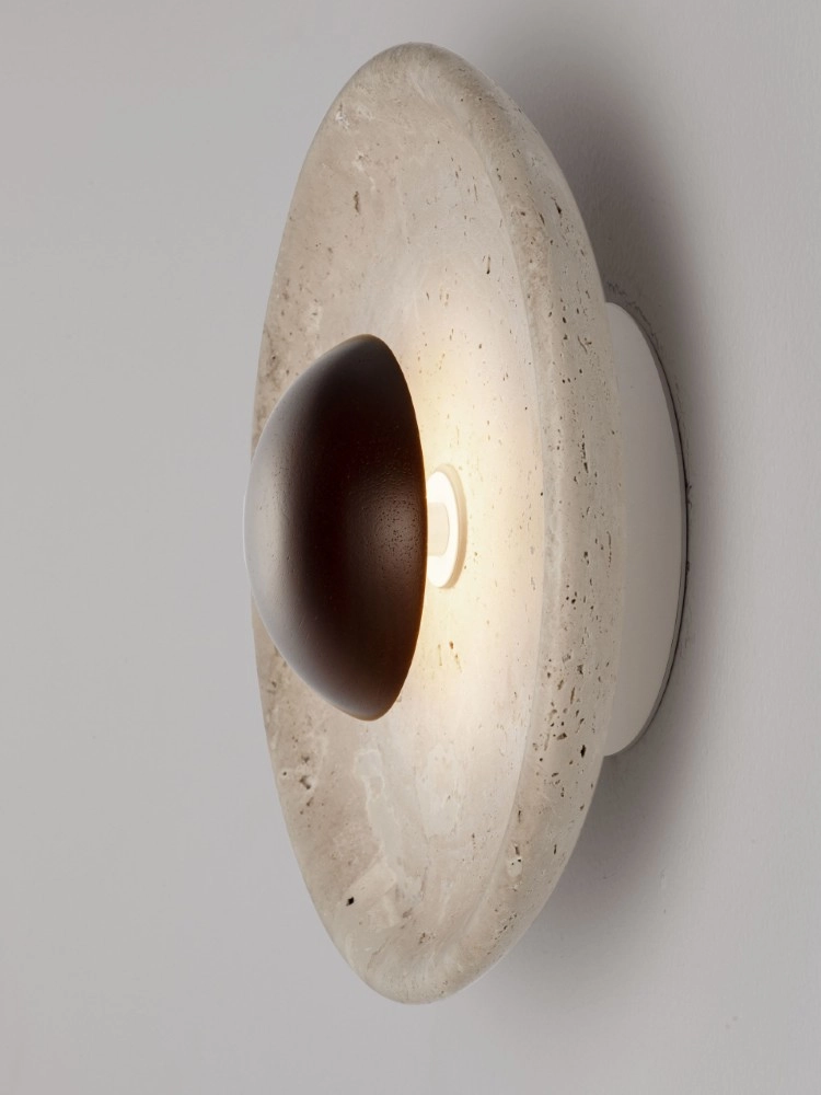 Design wandlamp Cerio bruin met zand bruin Ø 25cm Lyora 5212017491411