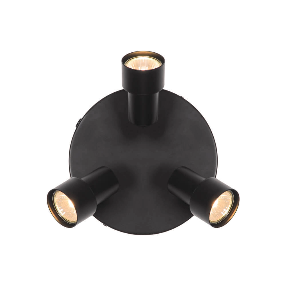 3-lichts plafondlamp Boston zwart Nordlux 5704924024511