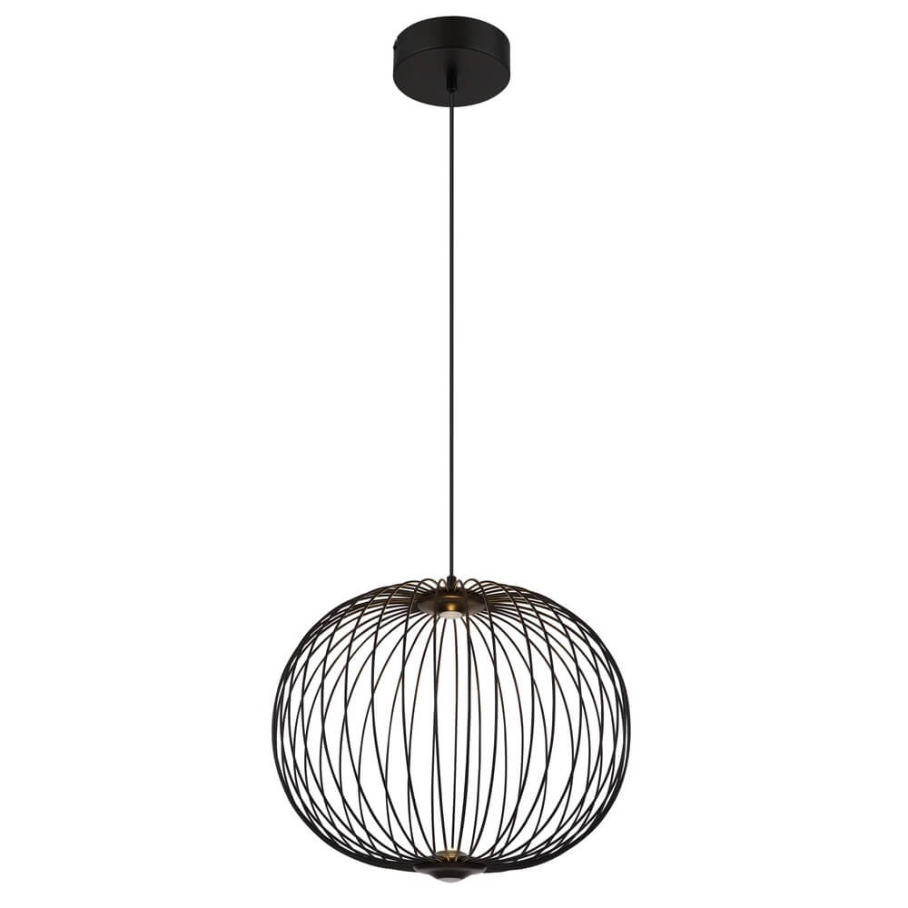 Zwarte hanglamp Galway enkel kooi Ø 50cm Globo 9007371474325