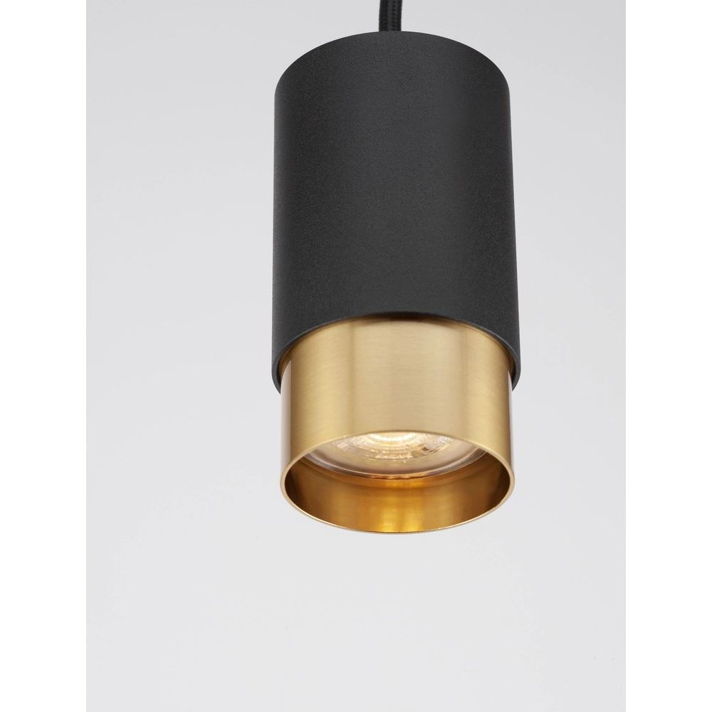 Hanglamp Pongo S enkel 10,8cm zwart met goud