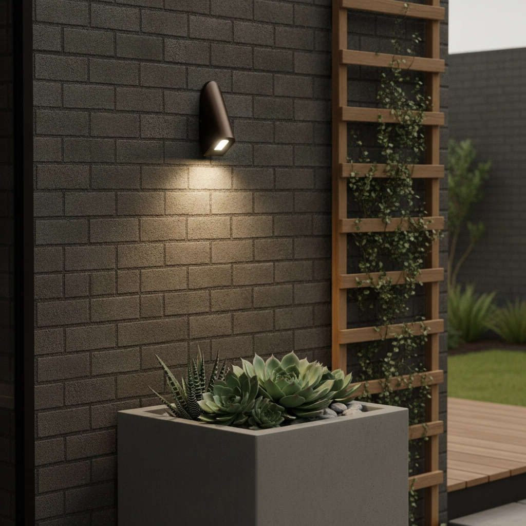 Strakke wandlamp Soren roestbruin