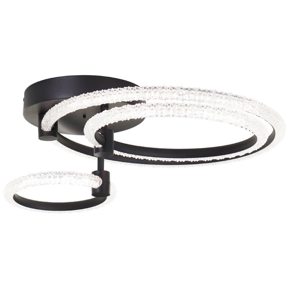 Ronde plafondlamp Aydin zwart Brilliant 4004353442087