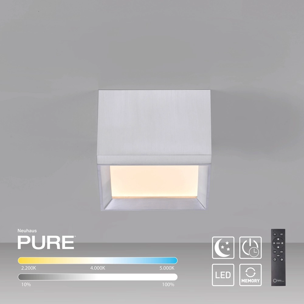 Led opbouwspot Pure Manhattan stone grey Paul Neuhaus 4012248396841