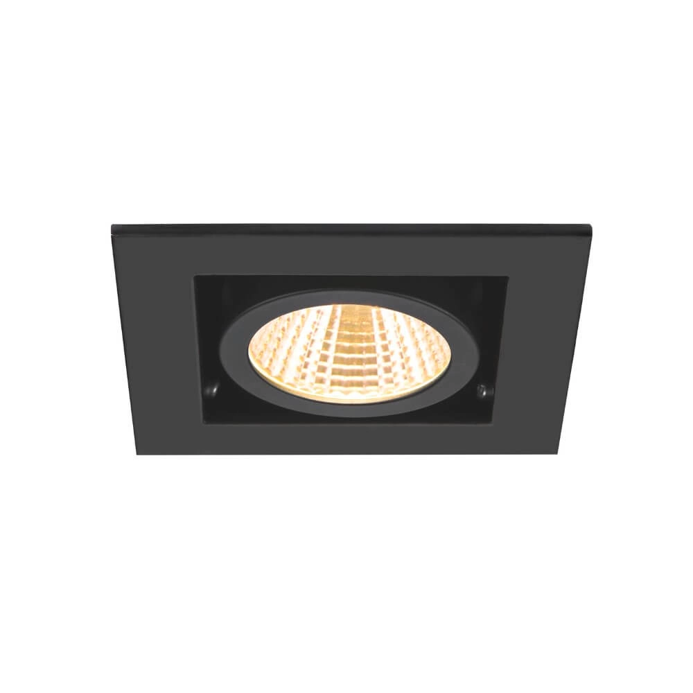 Vierkante led inbouwspot Kadux Single 1x Led - zwart - 3000K SLV 4024163279345
