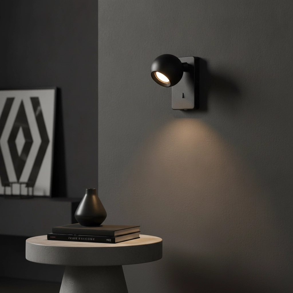 Wandlamp Bolero bol zwart