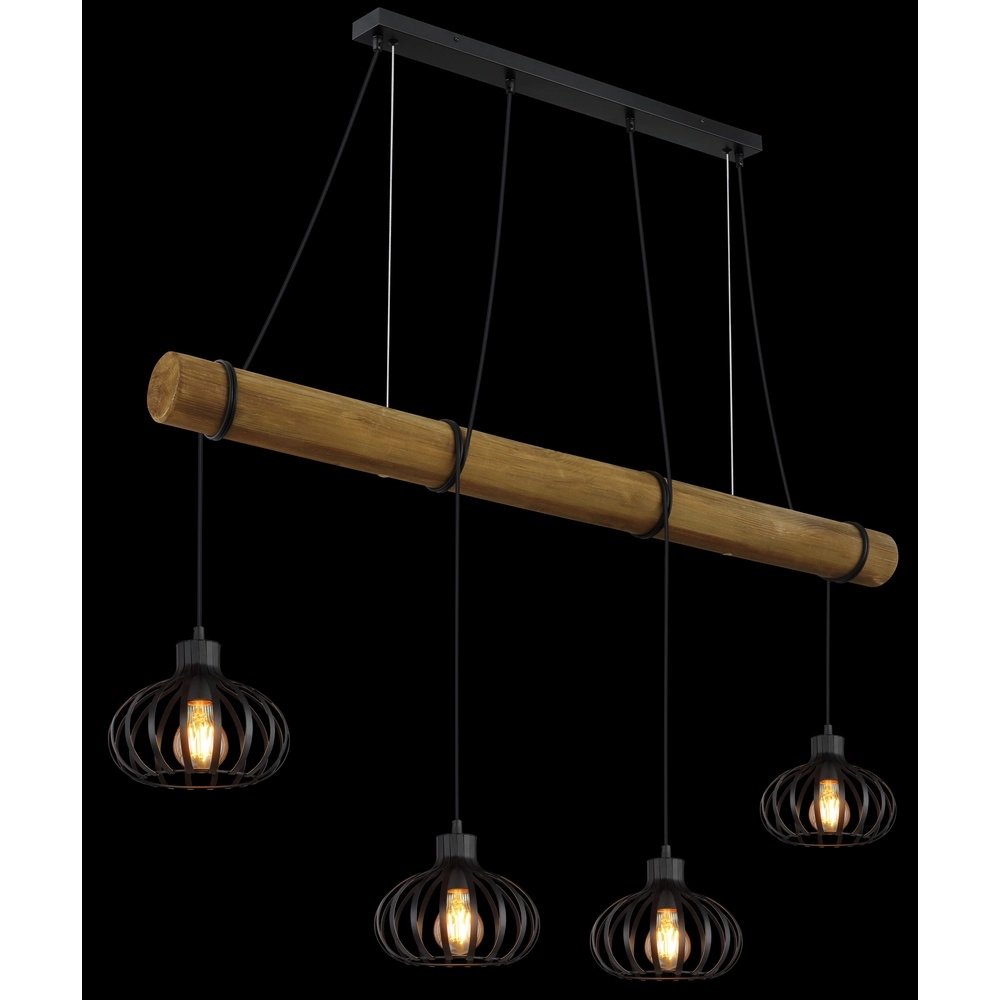 4-lichts hanglamp Caldwell eettafel Globo 9007371580590