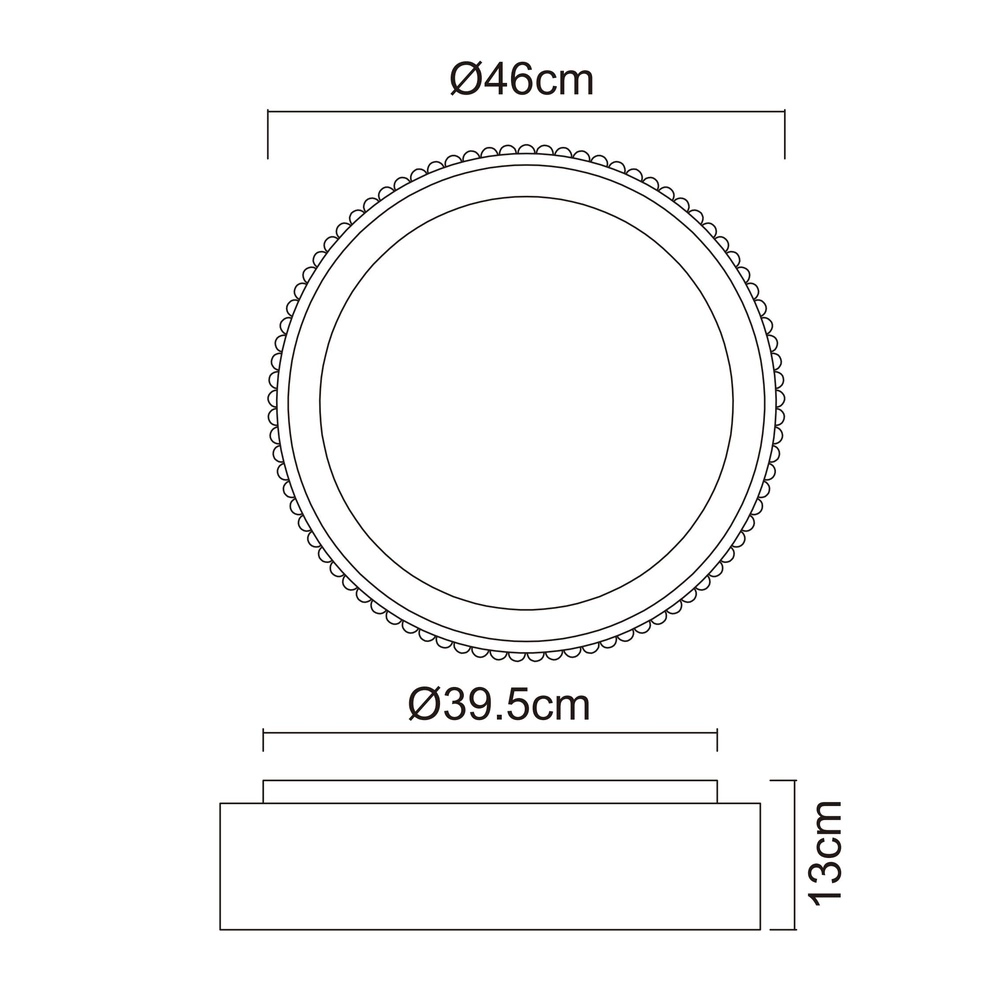 Plafondlamp Kemp zwart Ø 46cm Globo 9007371575268