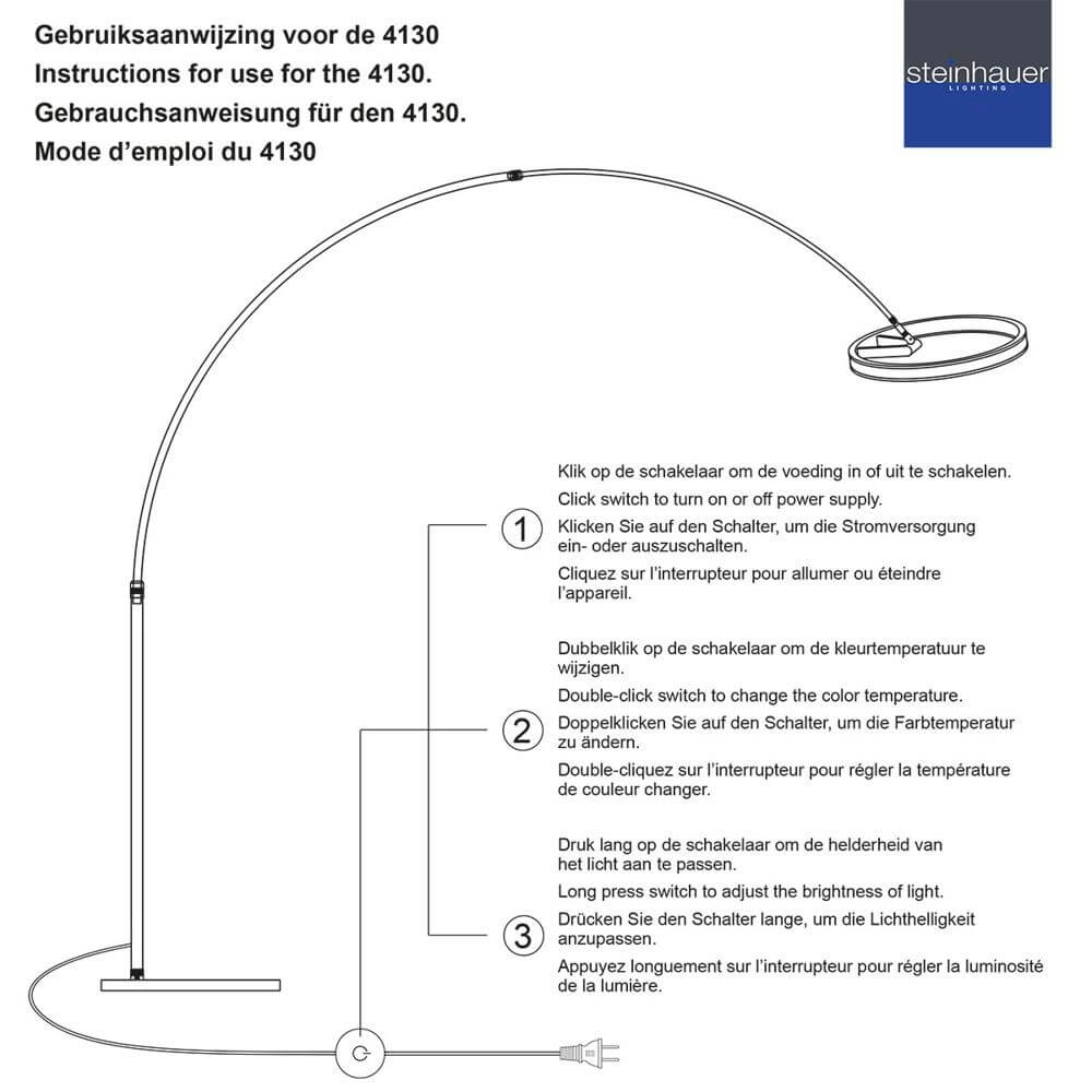 Design booglamp Ringlux metaal Steinhauer 8712746177282