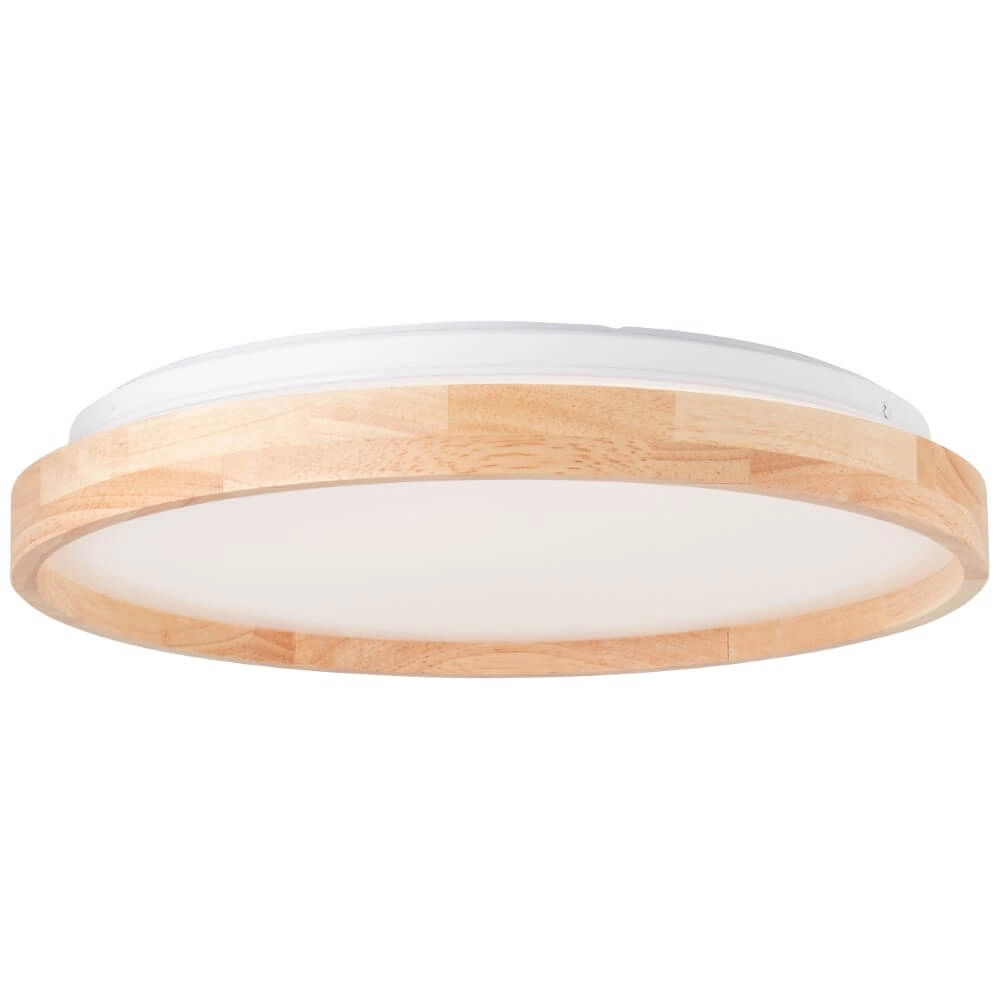 Plafondlamp Alson Ø 39,5cm wit met hout Brilliant 4004353411335