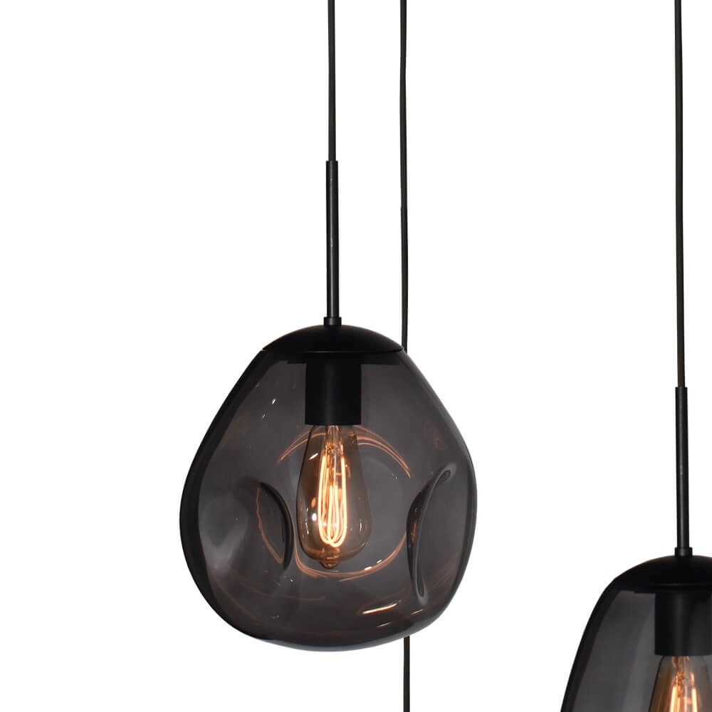 Pendel hanglamp Lava 3x smoke glas Masterlight 8718121286464