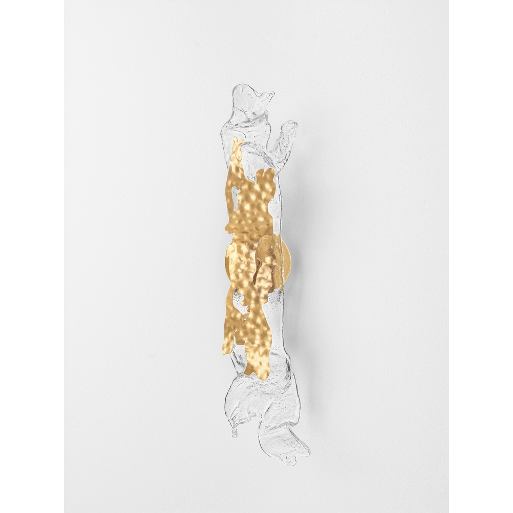 Gouden wandlamp Avesa met helder glas Lyora 5212063500457