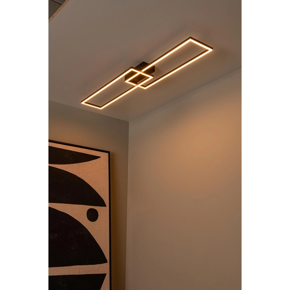 Design plafondlamp Arianne langwerpig zwart Lucide 5411212530905