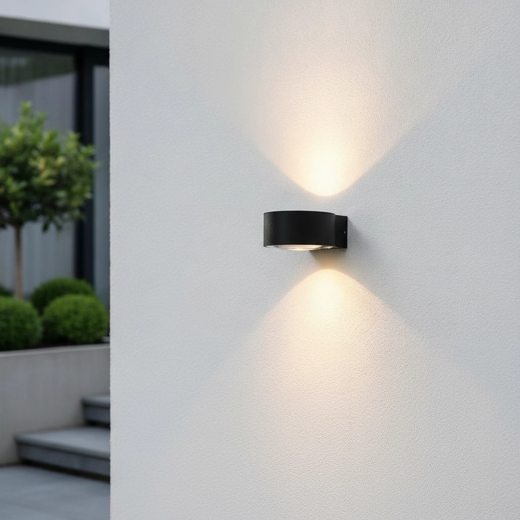 Buitenlamp up/down Hudson 11cm - zwart