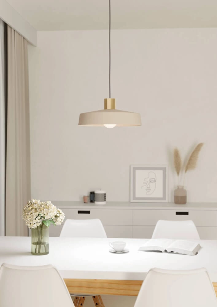 Hanglamp Valdiola zandbruin Ø 36cm Eglo 9008606240562