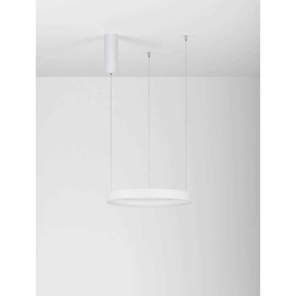 Ronde hanglamp Perrine wit Ø 40cm Lyora 5212017438386