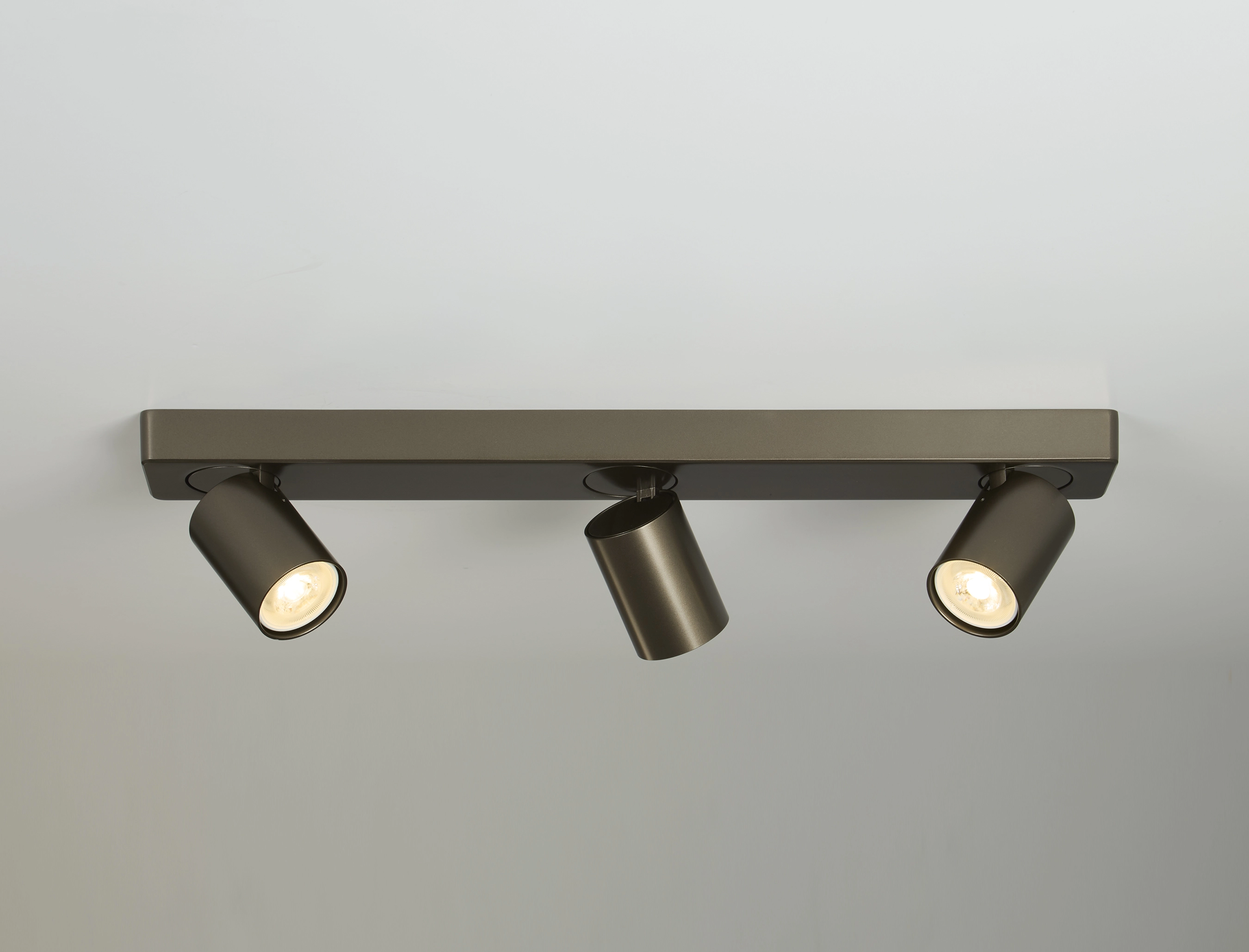 Plafondlamp Moon 3 rechthoekig brons