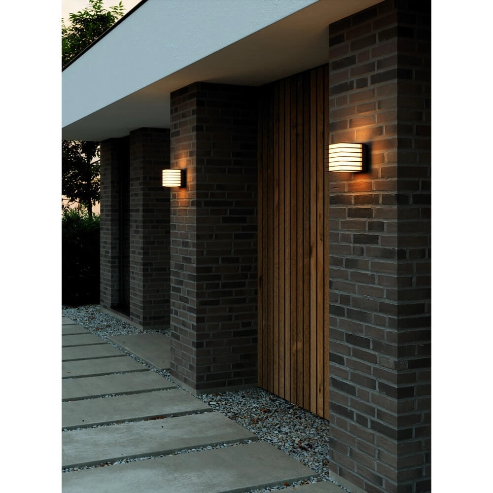 Wandamp Fluctus zwart vierkant Nordlux 5704924015595