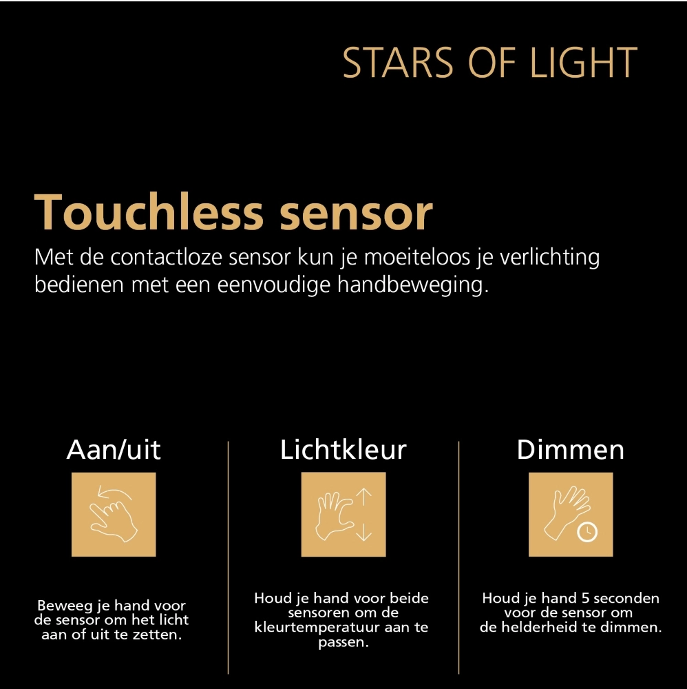 6-lichts hanglamp Fruitera goud design Stars of Light 9008606360062