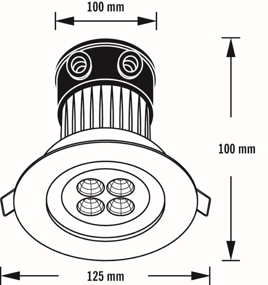 Inbouwspot led Veranda plafond KonstSmide 7318307097009