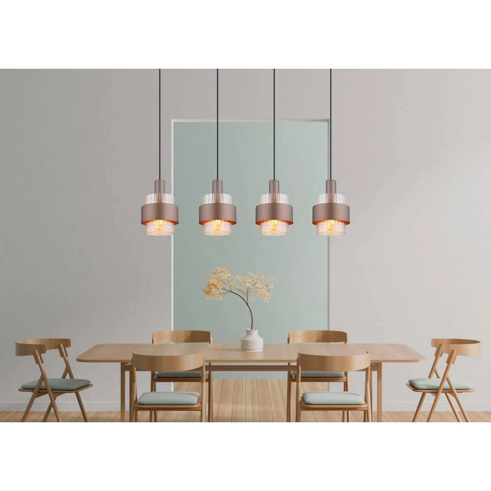 Hanglamp Milley brons 4-lichts Globo 9007371468676