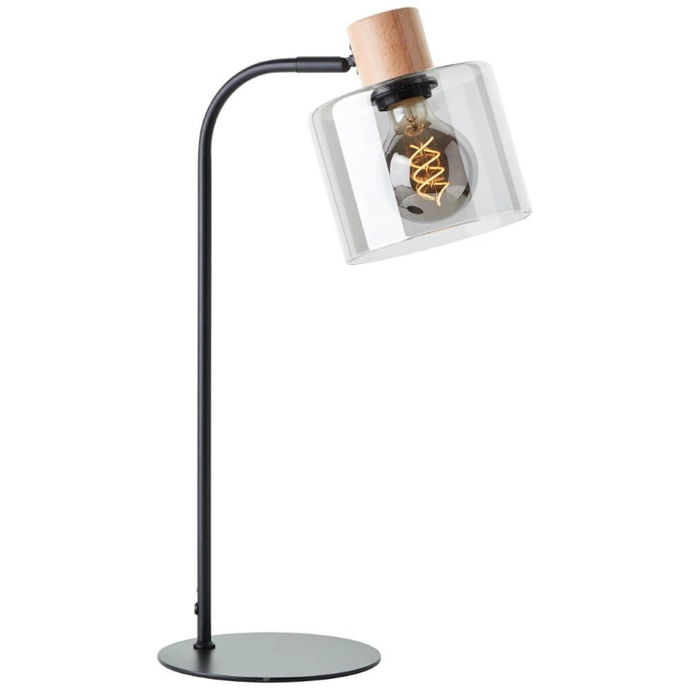 Tafellamp Weald zwart met hout Tafellamp Weald zwart met hout