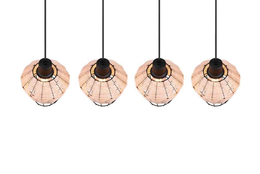Eettafel hanglamp Borka rotan Trio 4017807556179