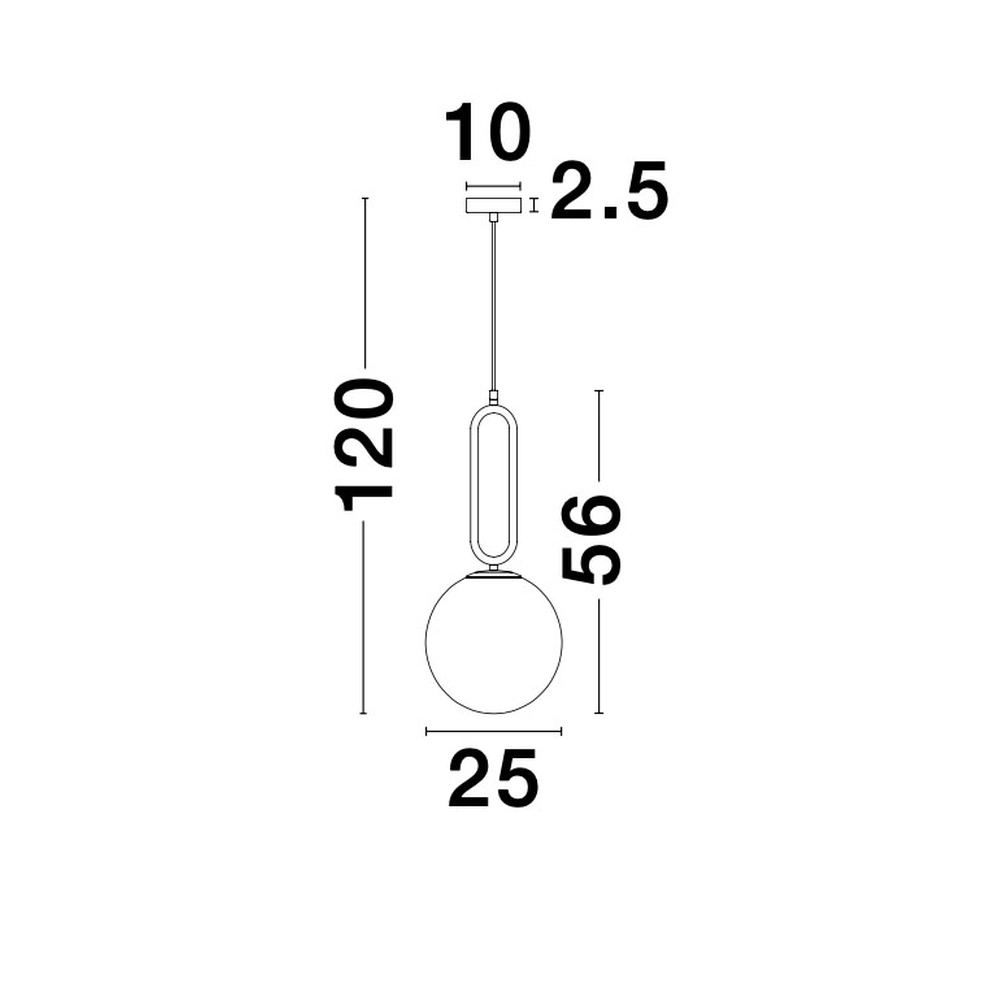 Hanglamp Grus zwart Ø 25cm Lyora 5212017423085