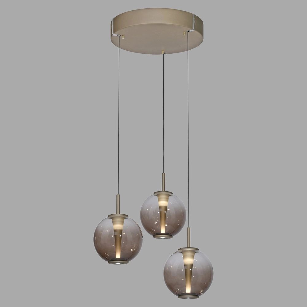 Vide hanglamp Pure E-Infinty bronce met amber glas