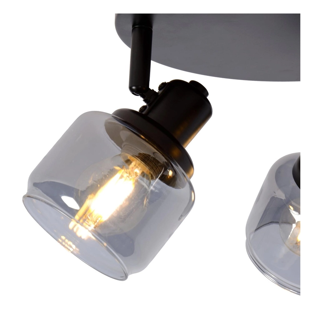 Plafondlamp Bjorn 3-lichts zwart Lucide 5411212771278