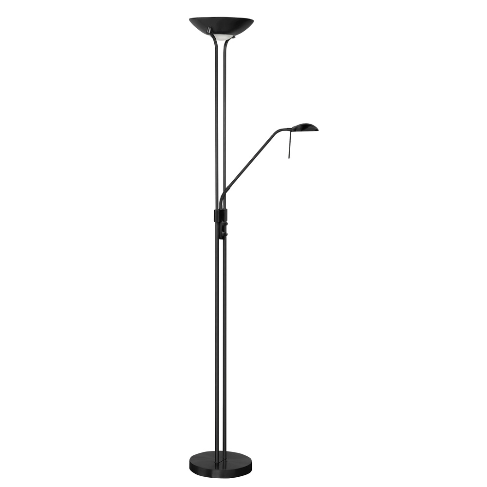 Klassieke leeslamp Luna zwart Ø 26cm