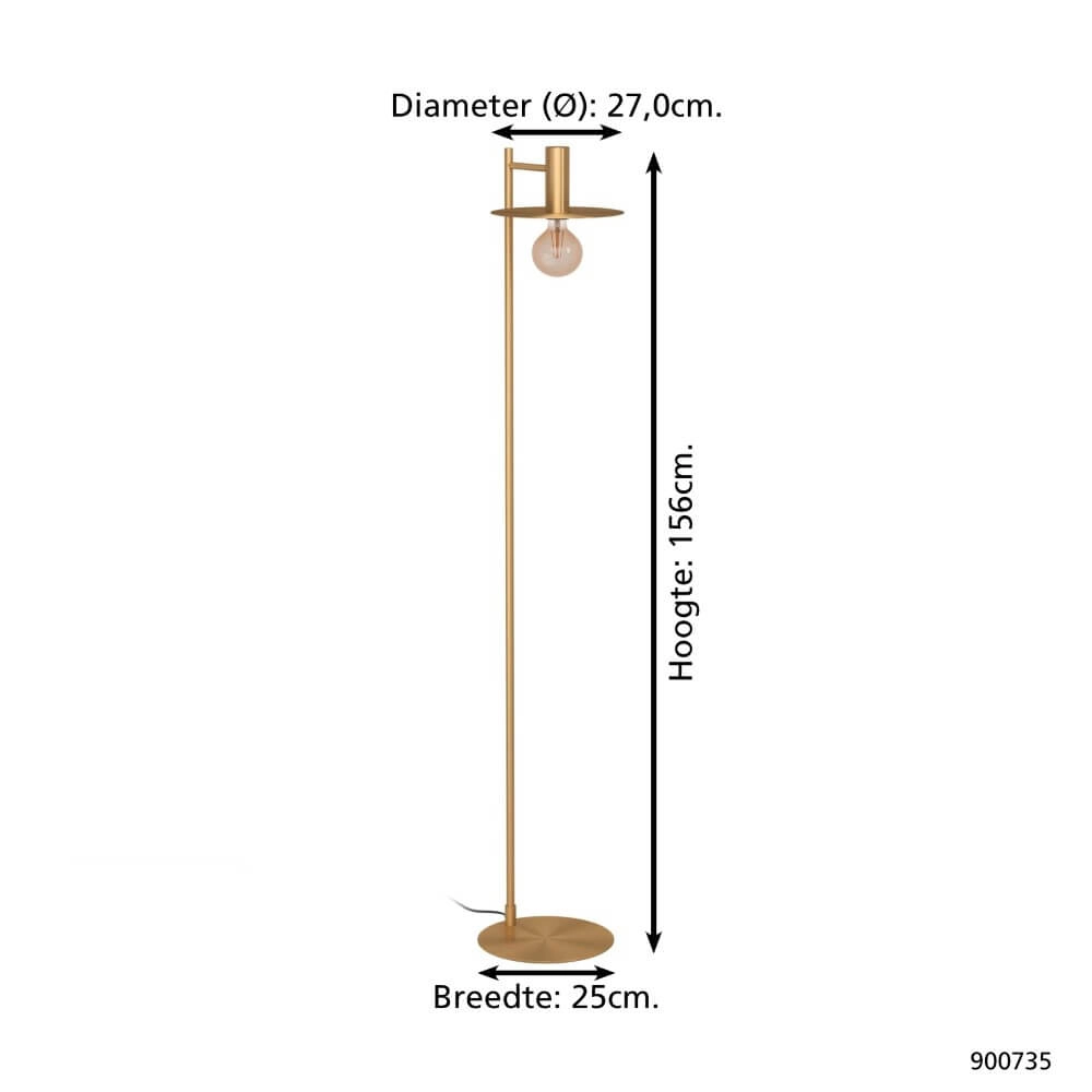 Gouden vloerlamp Escandell Eglo 9008606273911