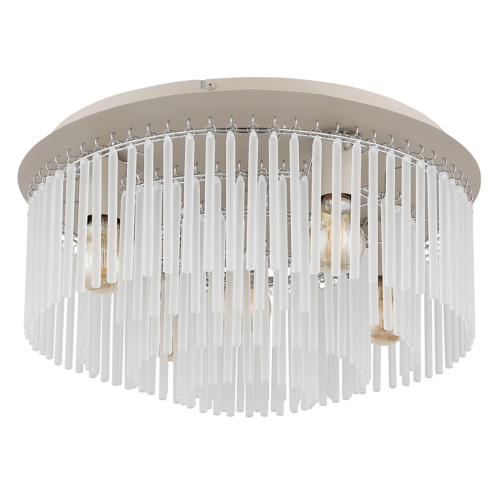 Plafondlamp Gorley zand bruin met glas Ø 50cm Globo 9007371578719