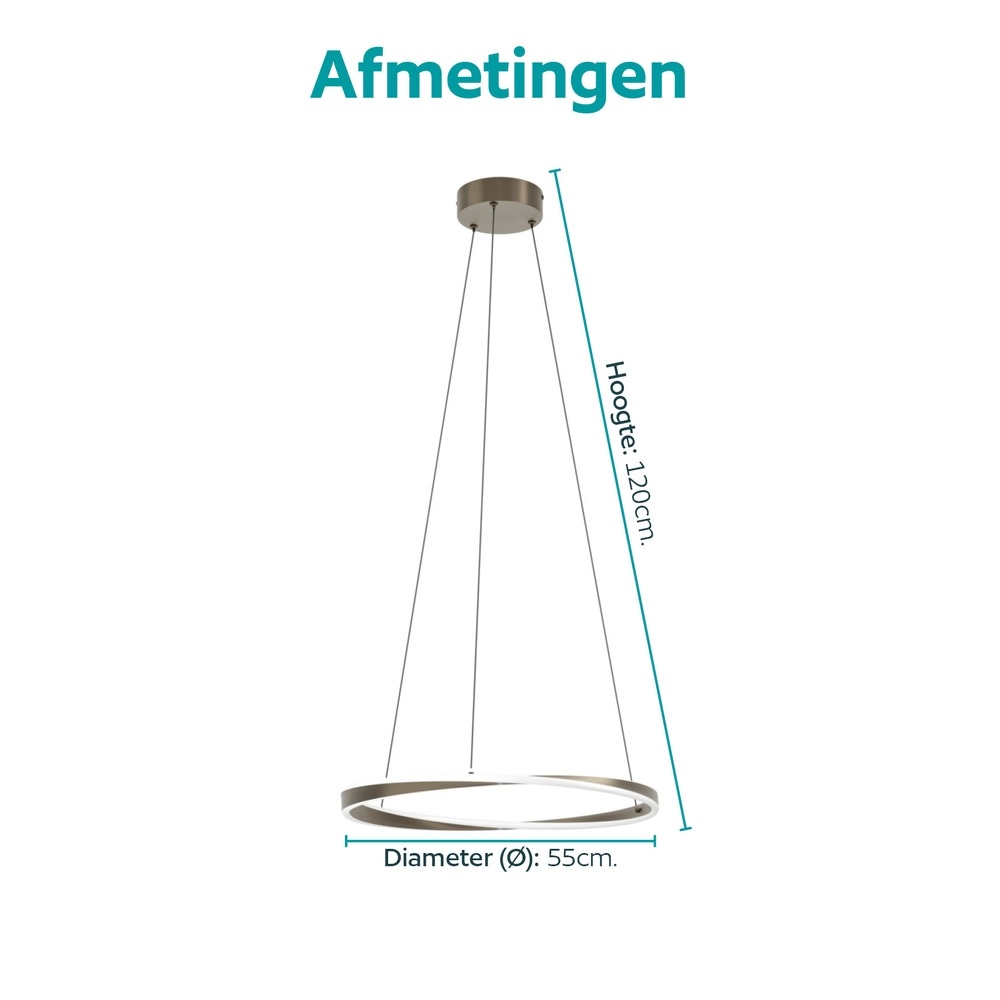 Design hanglamp Camerota donker brons Ø 55cm Eglo 9008606391233
