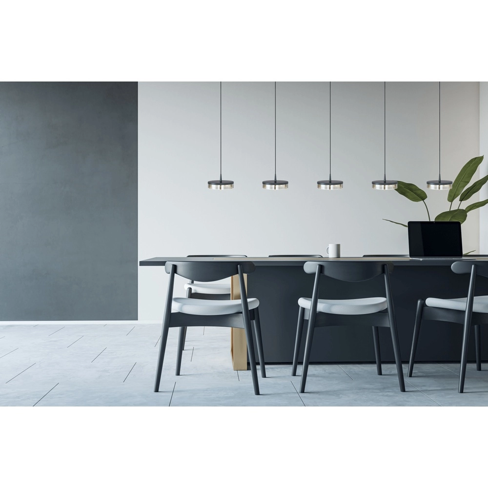 5-lichts hanglamp Imperia 160cm zwart nikkel Masterlight 8718121352510