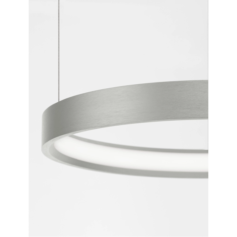Ronde hanglamp Perrine zilvergrijs Ø 40cm Lyora 5212017438393