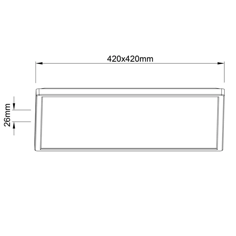 Plafondlamp Milton 42 x 42cm zwart Brilliant 4004353413650