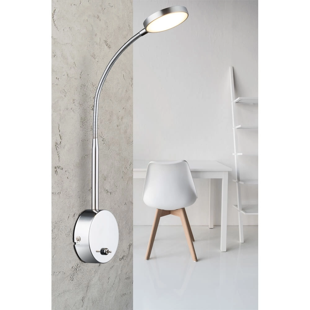 Wandlamp Pegasi chroom met snoer Globo 9007371324088