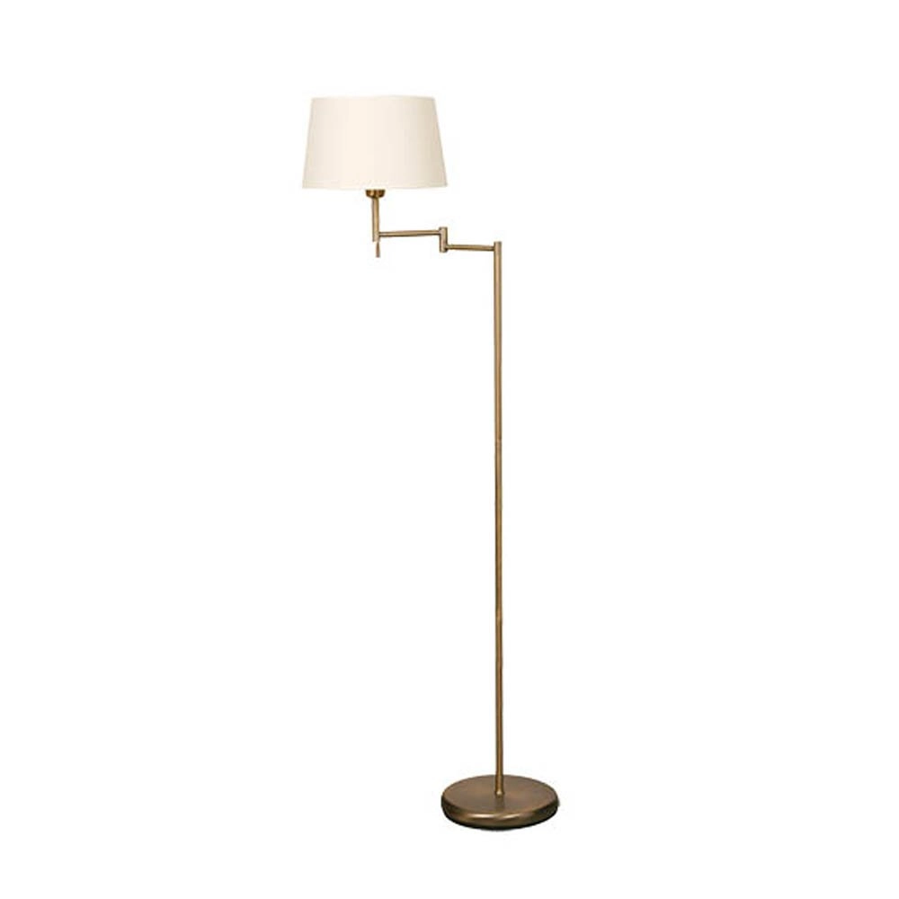 Vloerlamp Mexlite 154cm bronsbruin met witte kap