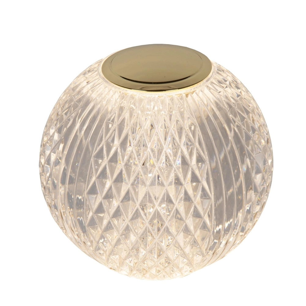 Gouden tafellampje Cintra oplaadbaar Ø 9cm - 3000K Lucide 5411212134356